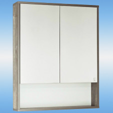 Зеркало-шкаф STYLE LINE ЭКЗОТИК 65 2 двери, 1 полка, древесина 650x800х126