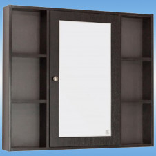 Зеркало-шкаф STYLE LINE КАНТРИ 90 1 дверь, 6 полок, венге 900x800х140