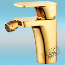 Смеситель для биде D&K DA1432203 однорычажный, золото