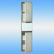 Пенал напольный СТК АЛЬБА белый, 2 двери, 1 ящик 350х1850х340