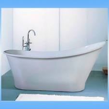 Ванна мраморная ROMANCE AURORA 1590х730 отдельностоящая, в комплекте с сифоном