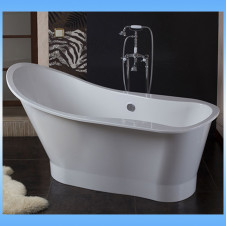 Ванна мраморная ROMANCE LEEDS L 1650х770 отдельностоящая, в комплекте с сифоном, левая