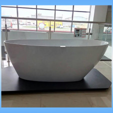 Ванна мраморная BESCO GOYA XS 1400х600 отдельностоящая, в комплекте с сифоном