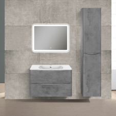 Тумба подвесная VINCEA PAOLA VP800 + раковина искуст.камень, бетон,  790x466x500