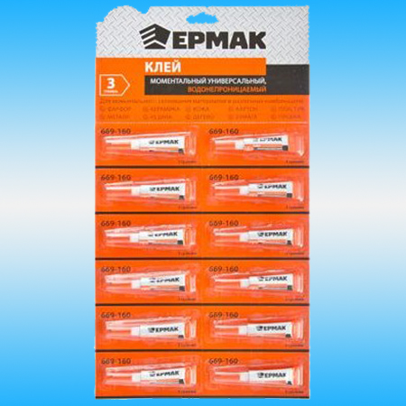 Клей секундный ЕРМАК универсальный 3 гр