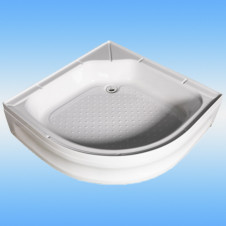 Душевой поддон WEMOR 70/24 C акриловый, полукруглый 700х700х240