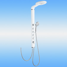 Душевая панель GLLON SL1301W-1 с гидромассажем, 950 мм, белый