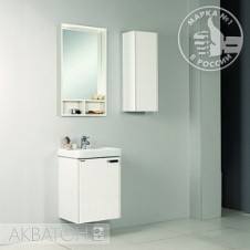 Тумба АКВАТОН ЙОРК-50 + раковина ДРЕЯ (ТИГОДА)-50 белый/выбеленное дерево