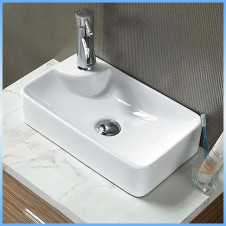 Умывальник накладной MELANA 800-4121 прямоугольный, белый 440x260x115