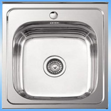 Мойка накладная LEDEME глянцевая L95050 с сифоном 500x500x180