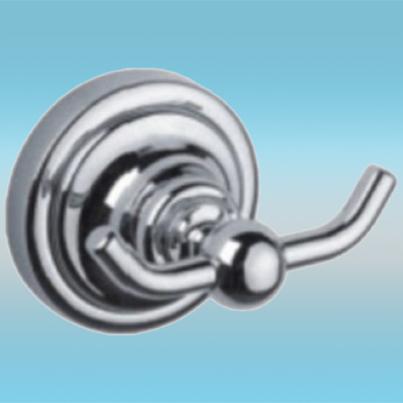 Крючок LEDEME 1405-2 настенный, двойной, металлический, хром