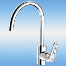 Смеситель для кухни BRAVAT DROP-D F748162C-2 однорычажный, высокий Р-излив, хром