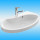 Раковина накладная CREAVIT AP080 Aqua Pura 80 с отверстием под смеситель, переливом, белая