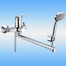 Смеситель для ванны WasserKraft Isen 2602L однорычажный, длинный плоский излив, хром