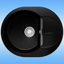 Мойка кухонная POLYGRAN ATOL-620 врезная, с крылом 500х620х216 космос