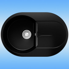 Мойка кухонная POLYGRAN ATOL-760 врезная, с крылом 500х760х216 космос