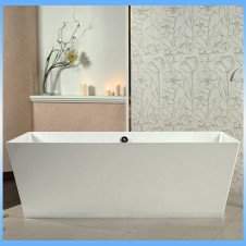 Ванна мраморная ROMANCE KLIO 1590х650 отдельностоящая, в комплекте с сифоном