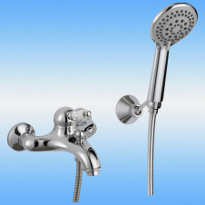 Смеситель для ванны AKSY BAGNO Biti 301 однорычажный, короткий литой излив, хром