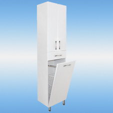 Пенал напольный STYLE LINE ECO Стандарт 48 2 двери, 1 ящик, корзина, белый 480x1910x300