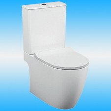Унитаз-компакт безободковый VITRA SENTO Open-Back Rim-ex, сиденье микролифт, белый 650x385x815
