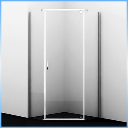 Душевой уголок WasserKraft Leine 35P11 пятиугольный, с распашными дверьми 900х900х2000
