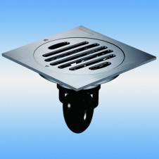 Трап душевой с решеткой MAGdrain C01Q5-N(3.0) 100x100, выпуск 50, сухой затвор, никель матовый