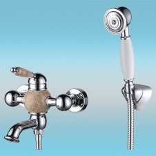 Смеситель для ванны KAISER Stone 61222 короткий излив, хром