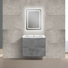 Тумба подвесная VINCEA PAOLA VP600 + раковина искуст.камень, бетон, 589x466x500